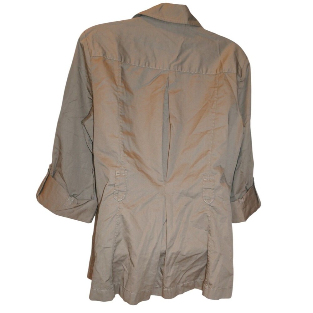 Ann Taylor Womens Button Down 3/4 Sleeve Cotton Blouse Shirt Top Size 12 - Picture 9 of 13